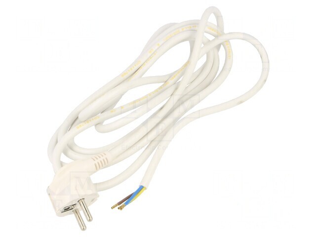 Cablu electric PVC 3x1.5mm2 cu ştecăr unghiular CEE 7/7 E/F