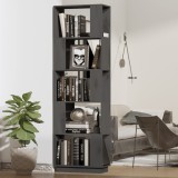 VidaXL Bibliotecă/Separator cameră, gri, 51x25x163,5 cm lemn masiv pin