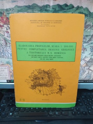 Hartă 3-B, Secțiune geologică Galșa-Milova-Lucușteni-Botinești-ratez-Vărtopu-Gura menti-Coțofenii din Dos-Malu Mare, c. 1984, 103 foto