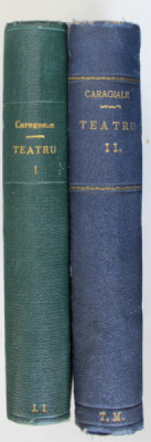 I.L. CARAGIALE, TEATRU, 2 VOLUME, EDITIE CRITICA, VIATA SCRIITORULUI POVESTITA DUPA DOCUMENTE INEDITE de OCTAV MINAR, 1924 foto