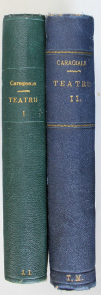 I.L. CARAGIALE, TEATRU, 2 VOLUME, EDITIE CRITICA, VIATA SCRIITORULUI POVESTITA DUPA DOCUMENTE INEDITE de OCTAV MINAR, 1924