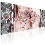 Cumpara ieftin Tablou - Impressive Tree 225x90 cm, Multicanvas 5 Piese