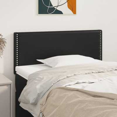 vidaXL Tăblie de pat, negru, 80x5x78/88 cm, piele ecologică foto