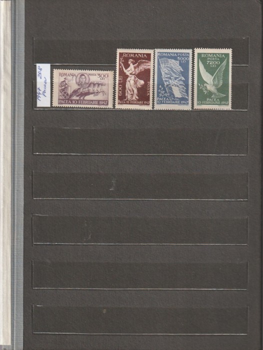 ROMANIA 1947 LP 208 PACEA SERIE MNH NESTAMPILATA