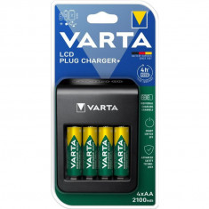 Incarcator Varta 57687 AA/AAA 9V NiMH port USB +4 acumulatori AA 2100 mAh