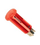 Lumina semnal 230V lumina rosie LED 39x12 mm terminal 6.3mm 07920PI