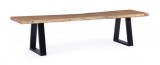 Cumpara ieftin Banca lemn natur otel negru Artur 178x45x45 cm