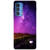 Husa compatibila cu Motorola G50 model Purple night sky, Silicon, TPU, Viceversa, Transparent, Carcasa