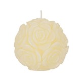 Lumanare decorativa Sfera cu design Trandafir 3D, 8x8 cm, ATU-085428, Oem