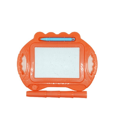 Tabla magnetica pentru desen flippy, pix, forma dreptunghi, dimensiuni 23x17 cm, dezvolta creativitatea, cu picioare suport, portocaliu foto