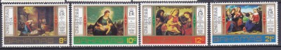 DB1 Bahamas 1974 Pictura Religioasa Craciun 4 v . MNH foto