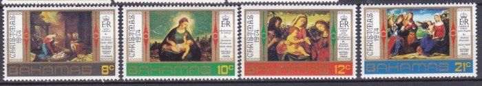 DB1 Bahamas 1974 Pictura Religioasa Craciun 4 v . MNH