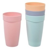 Set Pahare din Plastic, Culori Pastel, 4 buc, CMCLASS