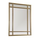 Oglinda decorativa F2204, dreptunghiulara, rama aurie, 55 x 75 cm
