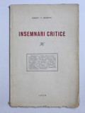 INSEMNARI CRITICE de CONST. V . GEROTA ,1928