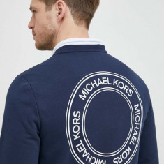 Michael Kors bluza barbati, culoarea albastru marin, cu imprimeu