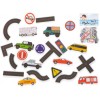 Set 23 piese de puzzle cu masini si strada din spuma, jucarie de baie, Oem