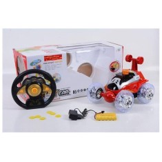 Masina Cascadorie cu Proiectie Super Bomb - Control cu Volan, Lumini si Muzica, Miscare pe 5 Directii