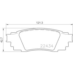 Placute frana Lexus Es ( Z10 A10 H10) 07.18-, Rx ( L2) 10.15-, Ux ( Aa1 Ah1 Ma1) 10.18-; Toyota Camry ( V7 Va7 Vh7) 06.17-, C-Hr ( X1) 10.16-, C-Hr V
