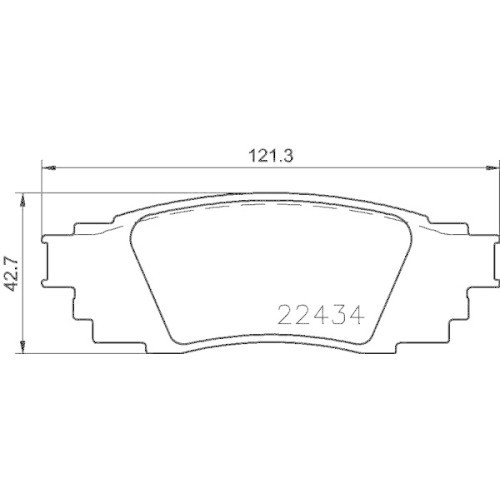 Placute frana Lexus Es ( Z10 A10 H10) 07.18-, Rx ( L2) 10.15-, Ux ( Aa1 Ah1 Ma1) 10.18-; Toyota Camry ( V7 Va7 Vh7) 06.17-, C-Hr ( X1) 10.16-, C-Hr V