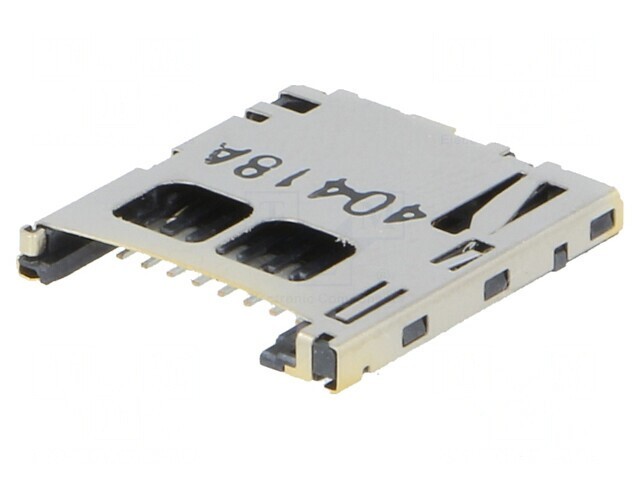 Conector pentru carduri microSD push-push SMT