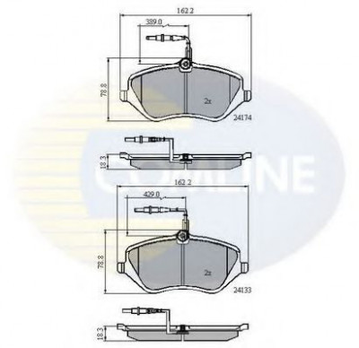 Set placute frana,frana disc PEUGEOT 407 SW (6E) (2004 - 2016) COMLINE CBP11251 foto