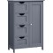 VASAGLE Dulap de baie, din MDF, cu 4 sertare, raft reglabil, 30x55x82 cm, gri Household NewTrend
