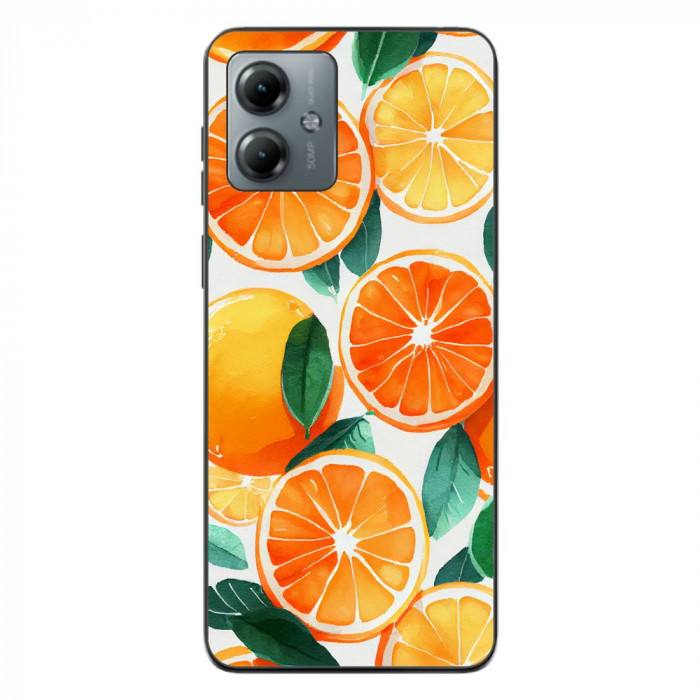 Husa compatibila cu Motorola Moto G14 Silicon Gel Tpu Model Oranges
