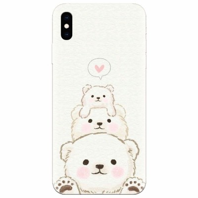 Husa silicon pentru Apple Iphone X, Bear Family foto