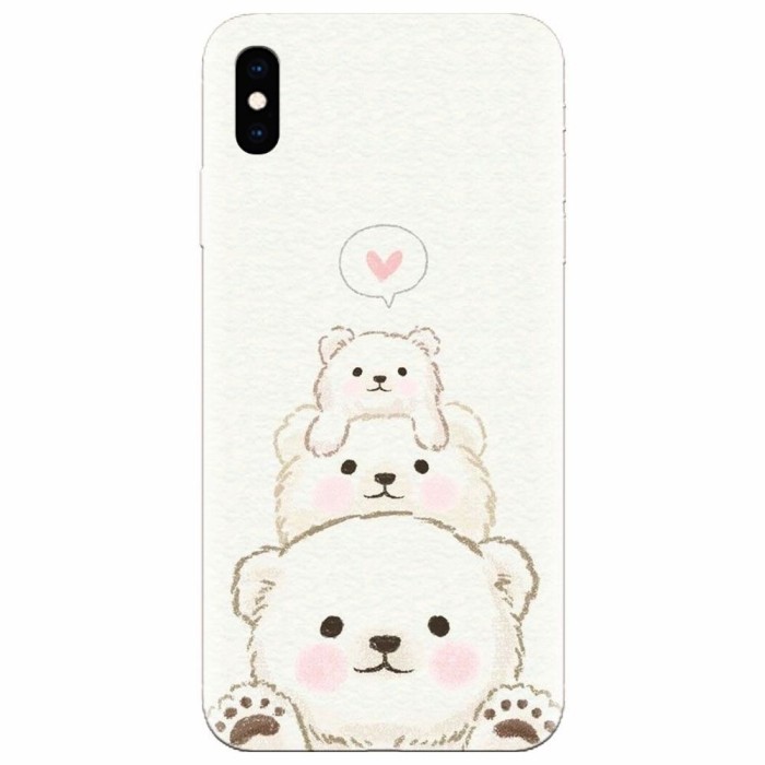 Husa silicon pentru Apple Iphone X, Bear Family