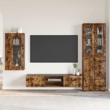 Cumpara ieftin Set comoda TV FLORIN 3 buc. 150 x 39 x 30 cm Stejar fumuriu