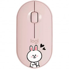 Mouse Wireless Bluetooth M350, 1.000 DPI, 3 Butoane, Receptor USB, Mod Repaus, Pebble Cony Roz foto