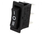Rocker SP3T 3 Pozitii ON-OFF-ON 10A/250VAC Negru