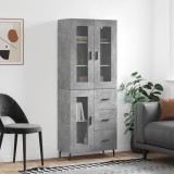 Dulap &icirc;nalt, gri beton, 69,5x34x180, lemn compozit