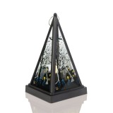 Felinar LED Halloween - schelet - alb cald - negru - 9,5 x 9,5 x 17 cm - 2 x AAA