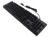 Tastatură USB A Neagră/Albastră cu Cablu și Layout US 1,8m