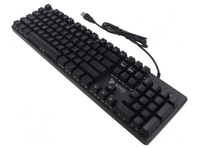 Tastatură USB A Neagră/Albastră cu Cablu și Layout US 1,8m foto
