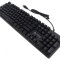 Tastatură USB A Neagră/Albastră cu Cablu și Layout US 1,8m