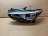 Far Infiniti Q50, 2013-2017, montare fata, stanga, cu DRL LED, lumini de zi; LED; electric; cu motor; LED, TYC, 26060-4GR0A; 260604GR0B; 260754GR0A