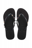 Cumpara ieftin Havaianas slapi SLIM LUXURY femei, culoarea negru, cu toc plat, 4149285.0090