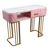 Masa pentru manichiura - Pink &amp; White Marble MZT-108-6