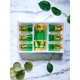 Set carafă cu 6 pahare verzi