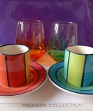 Set unicat : 2 x duo espresso si pahare extra-large in degrad&egrave; asortate * Livrare gratuita