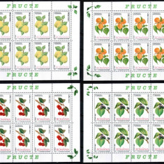 Romania 2002, LP 1596 a, Fructe, coli mici de 10 marci, MNH! LP 310,00 lei