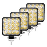 4 x Proiector LED auto offroad 48W 12V-24V, 3520 lumeni, patrat