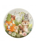 Set 6 farfurii prietenii pădurii 18 cm