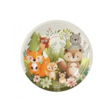 Set 6 farfurii prietenii pădurii 18 cm