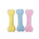 Set 3 jucarii de mestecat pentru caini, multicolore, forma de Os, 15 cm