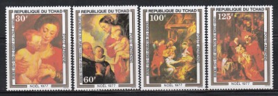 Ciad 1977 - Crăciun - Tablouri de Rubens, MNH foto