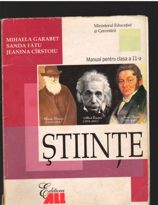 C9305 STIINTE. MANUAL CLASA A 11- a - MIHAELA GARABET, SANDA FATU, CARSTOIU